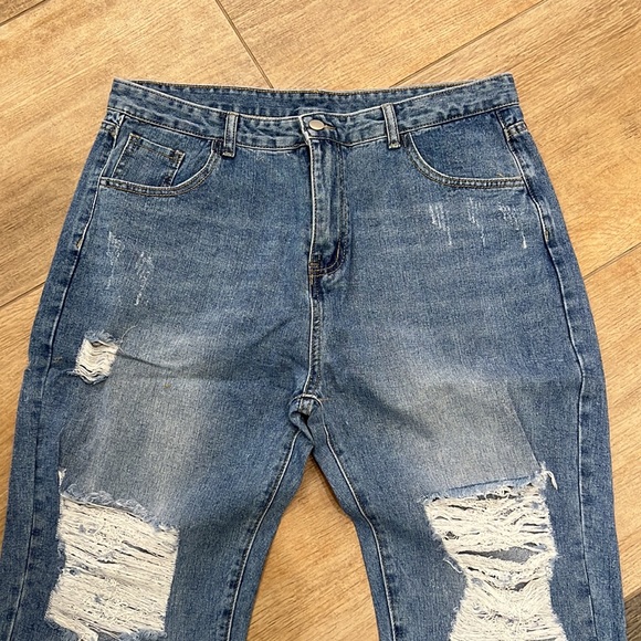 NWOT {Genleck}Sz 2XL Genleck Women’s Ripped Boyfriend Skinny Jeans - Picture 2 of 9